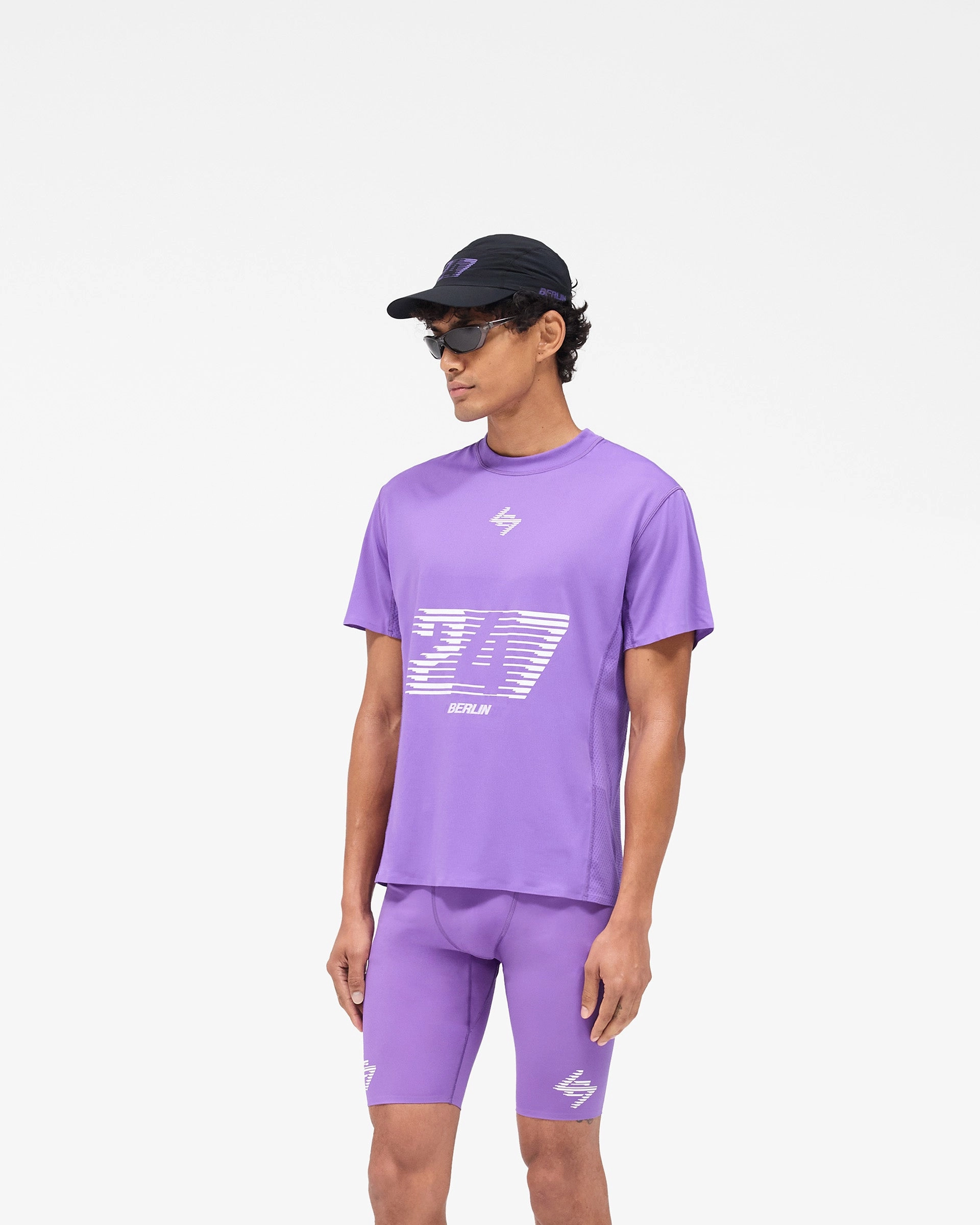 247 Berlin T-Shirt - Purple Quick Dry Fit Casual Comfort Look