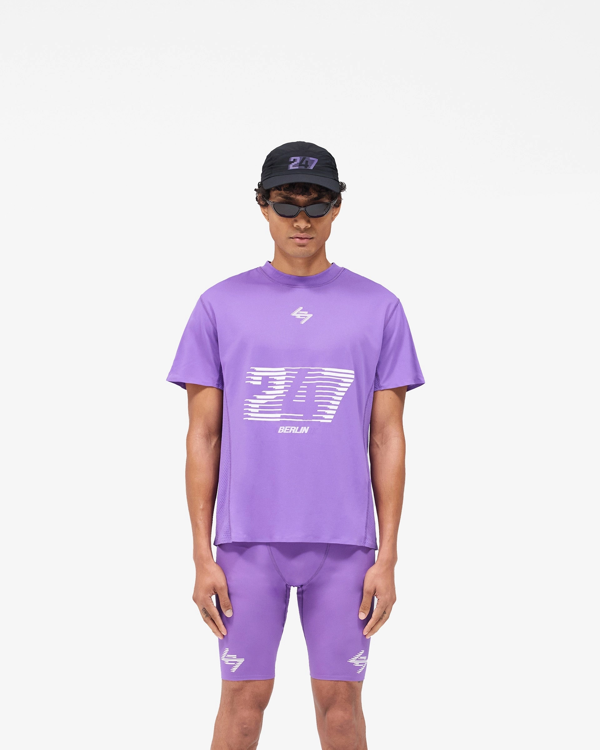 247 Berlin T-Shirt - Purple Summer Style Casual Fashion
