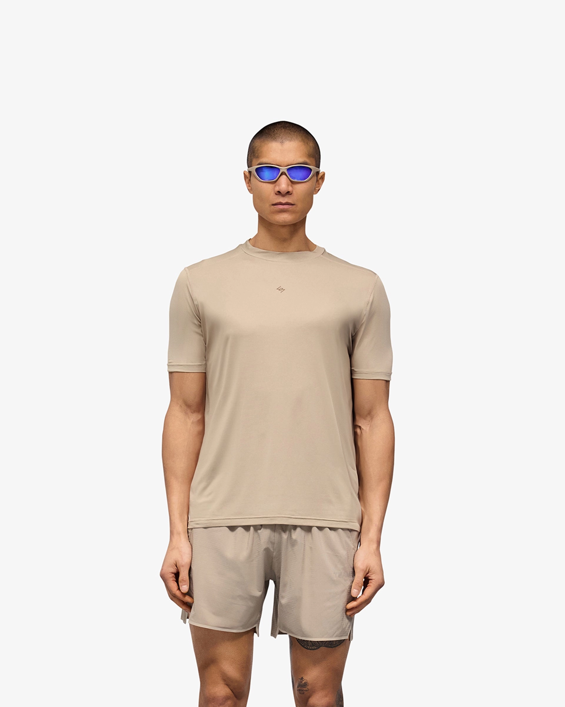 Sporty Style Fashion and Comfort 247 Contour Run T-Shirt - Pebble