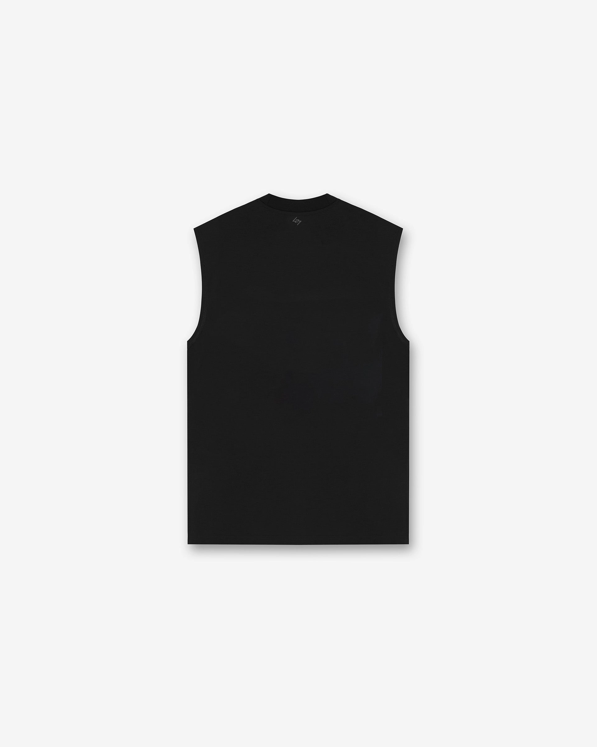 247 DNA Oversized Tank - Black GarmentDyedTexture Brushed Interior Lining
