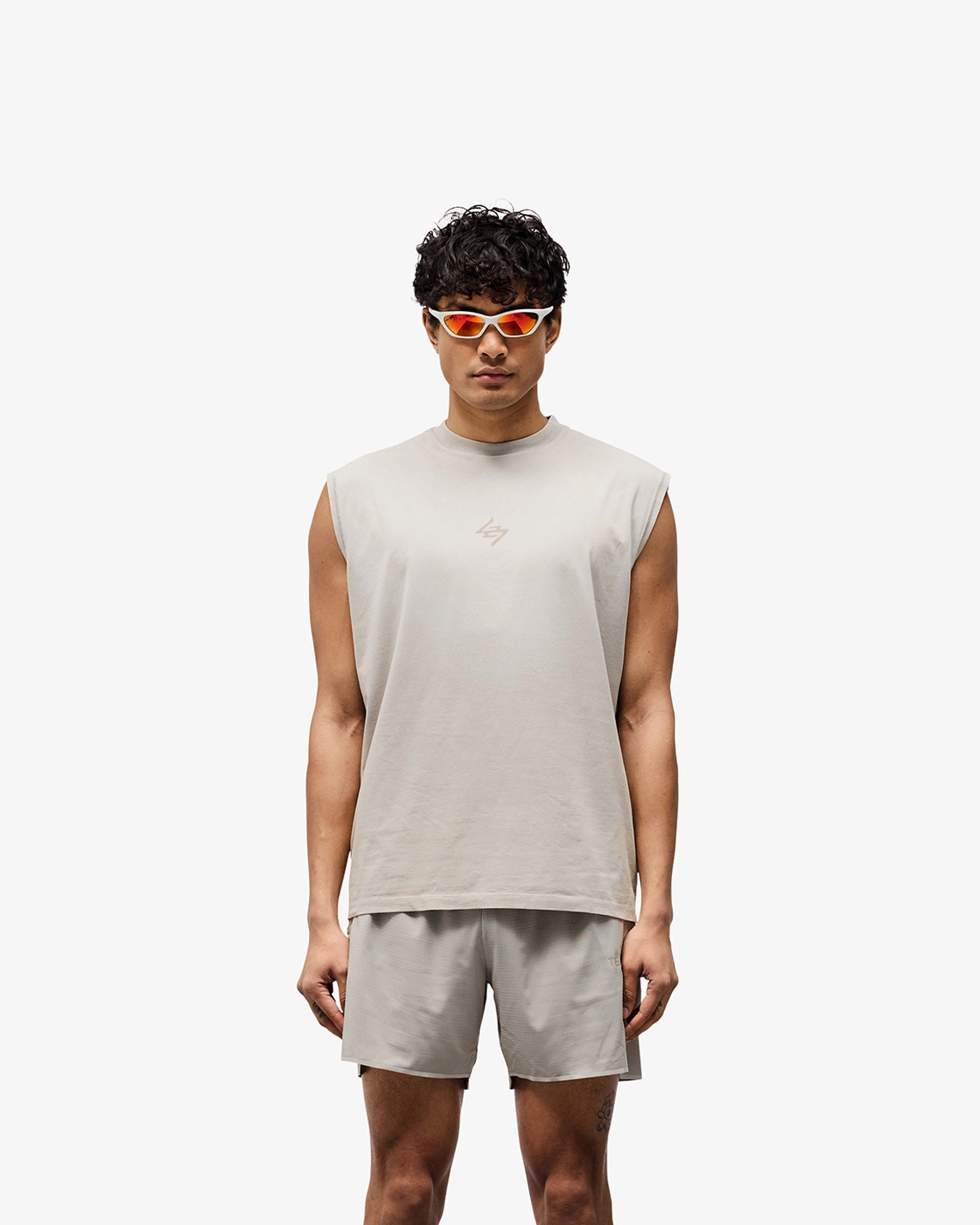 247 Motion Oversized Tank - Pebble Lightweight Comfort Wear