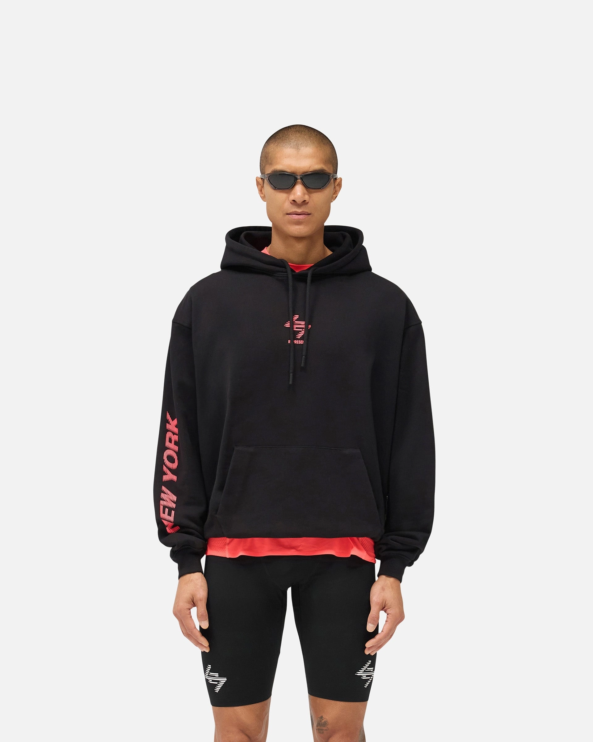 Cozy Comfort Organic Fibers 247 New York Hoodie - Black Pink