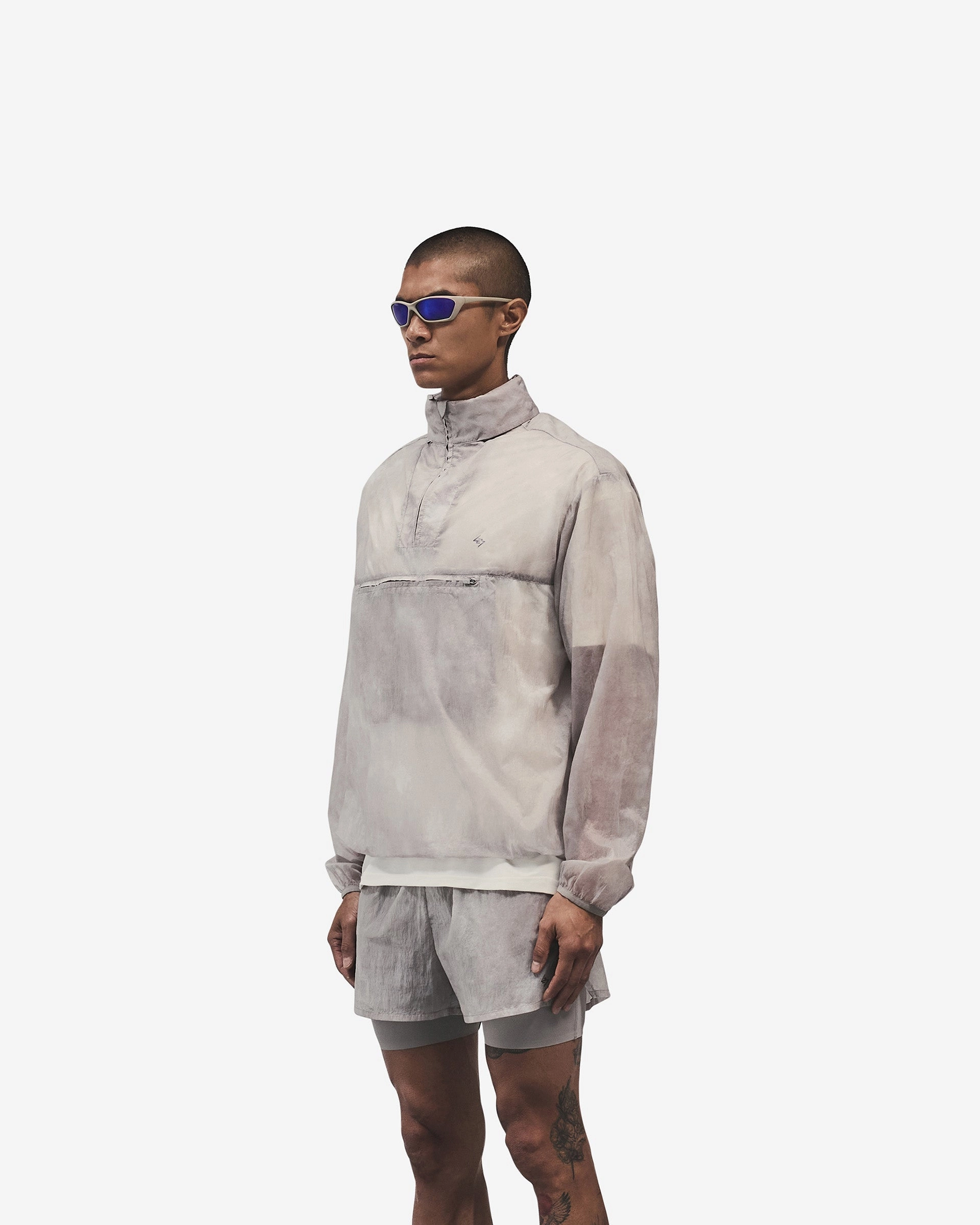 247 Overhead Training Jacket - Chalk Tear Resistant Fabric Blends