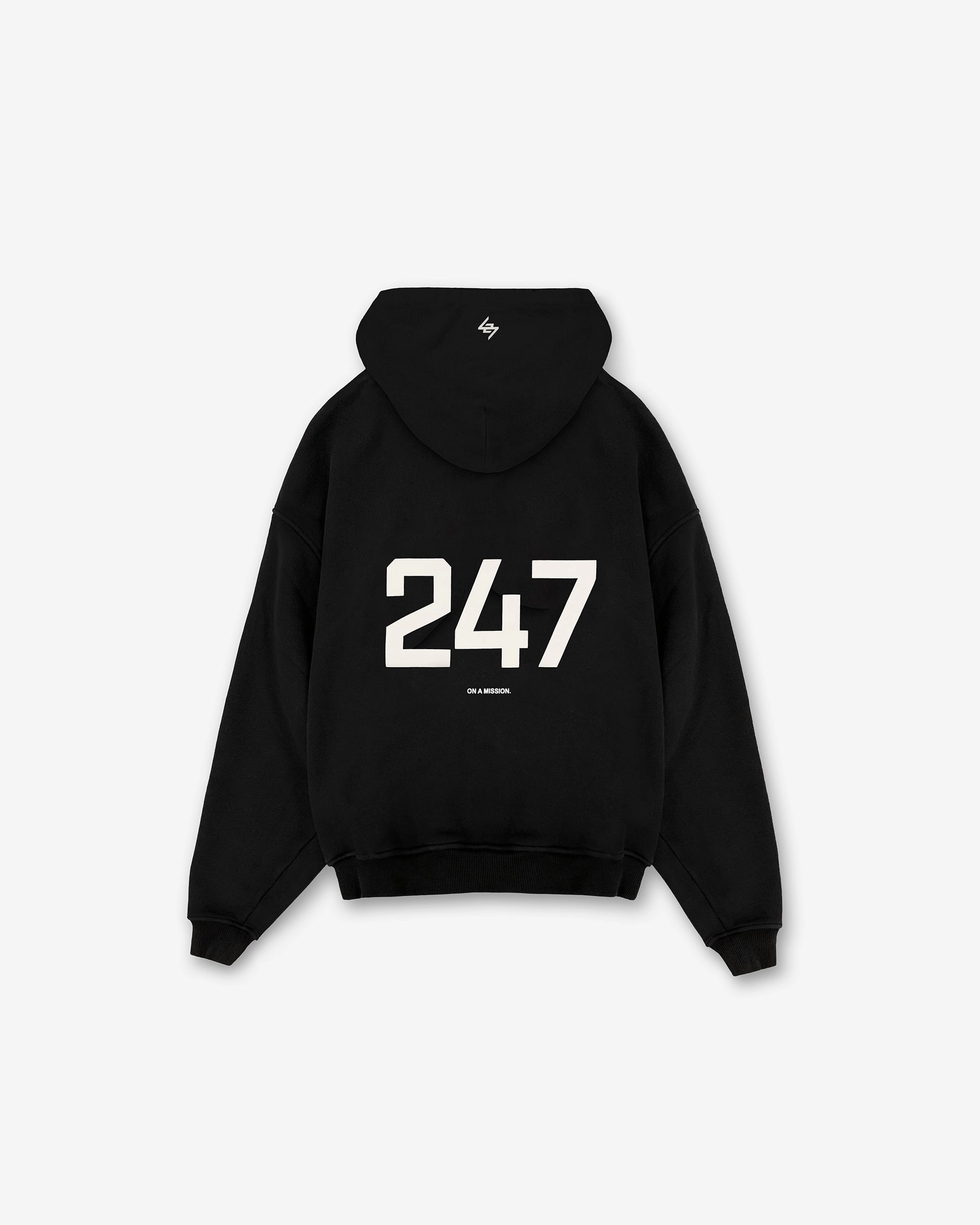 247 Oversized Hoodie - Jet Black All-Season Wear