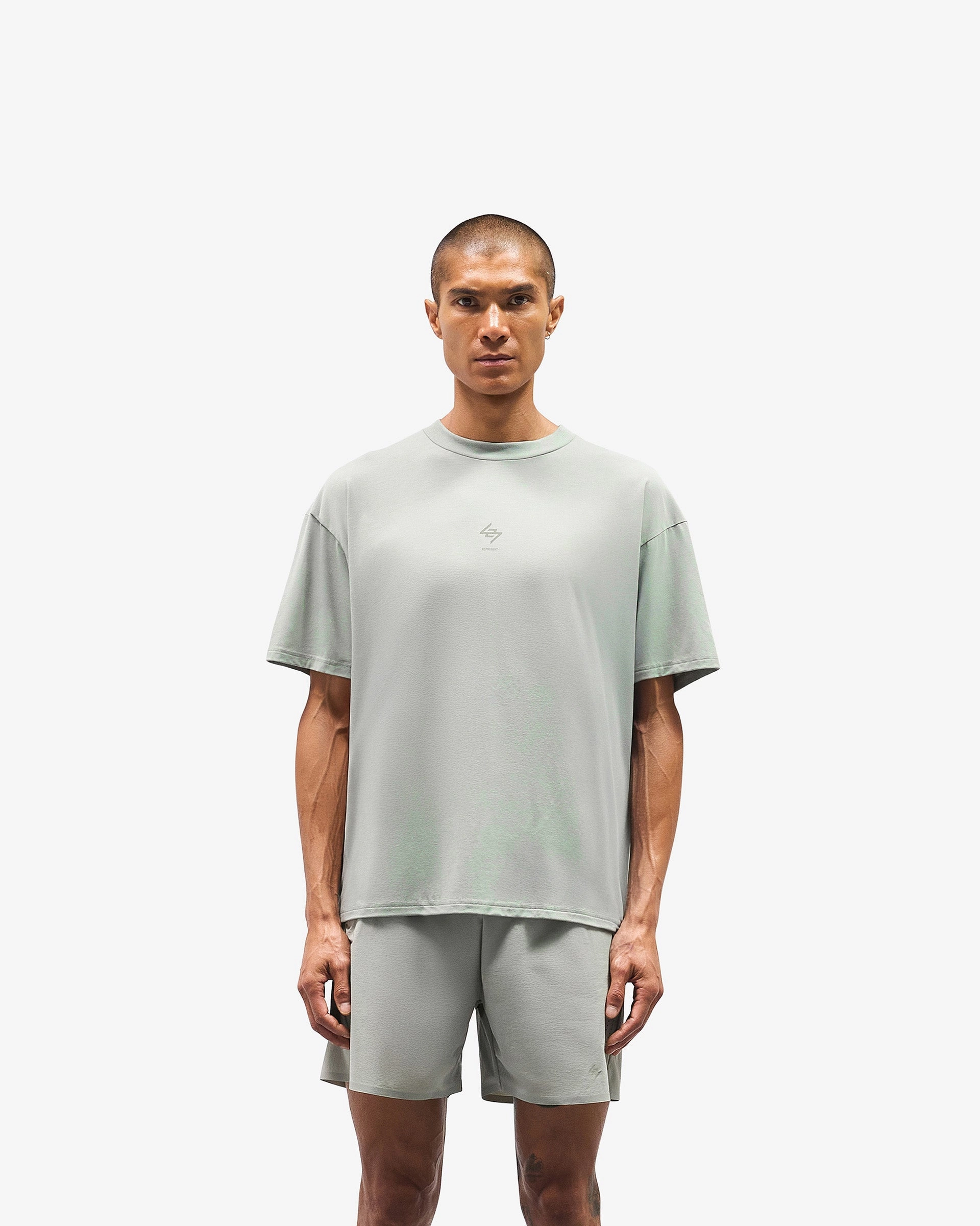 cycling outfit Christmas 247 Oversized T-Shirt - Sage