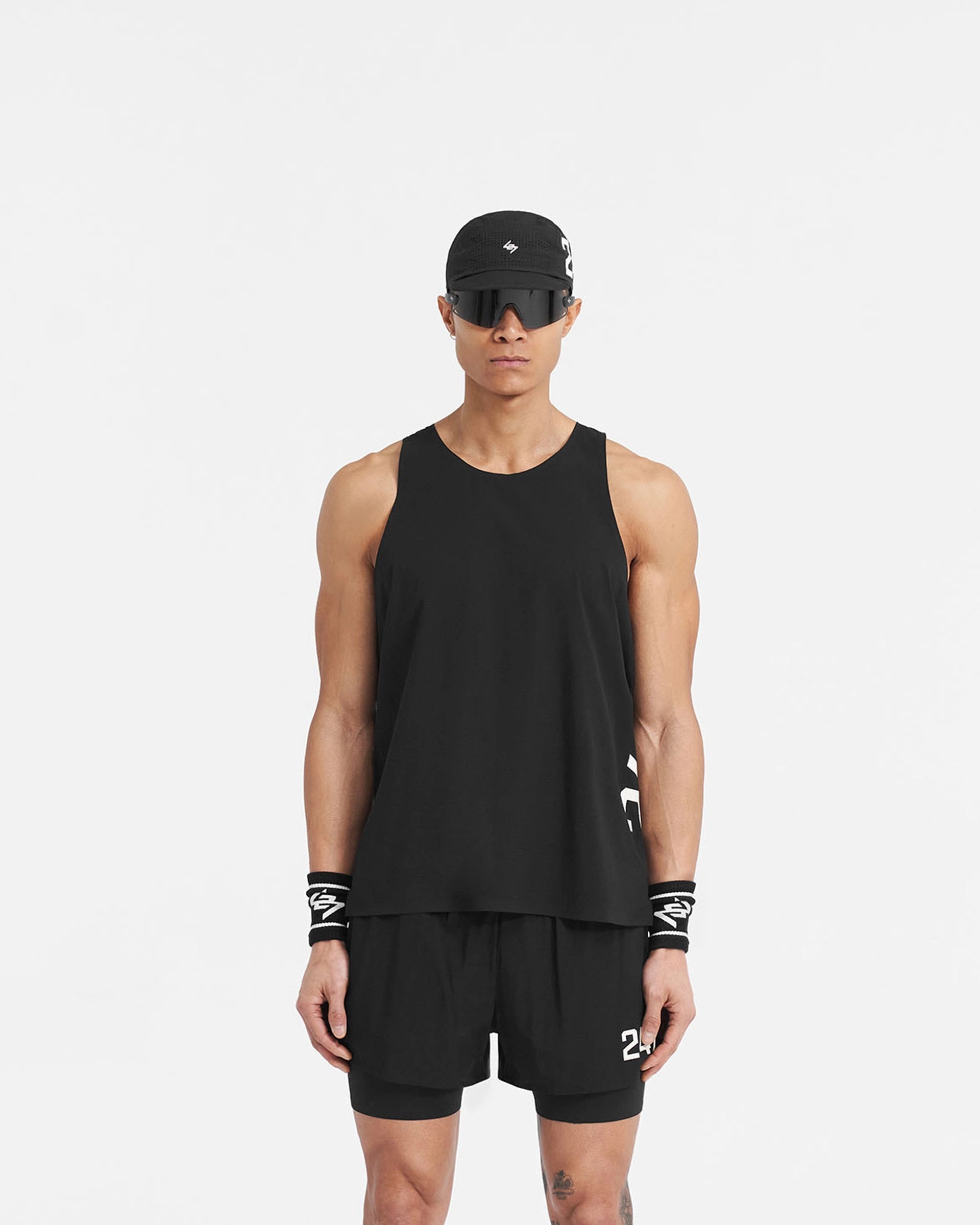 Minimal Comfort Wear Soft touch finish 247 Singlet - Jet Black