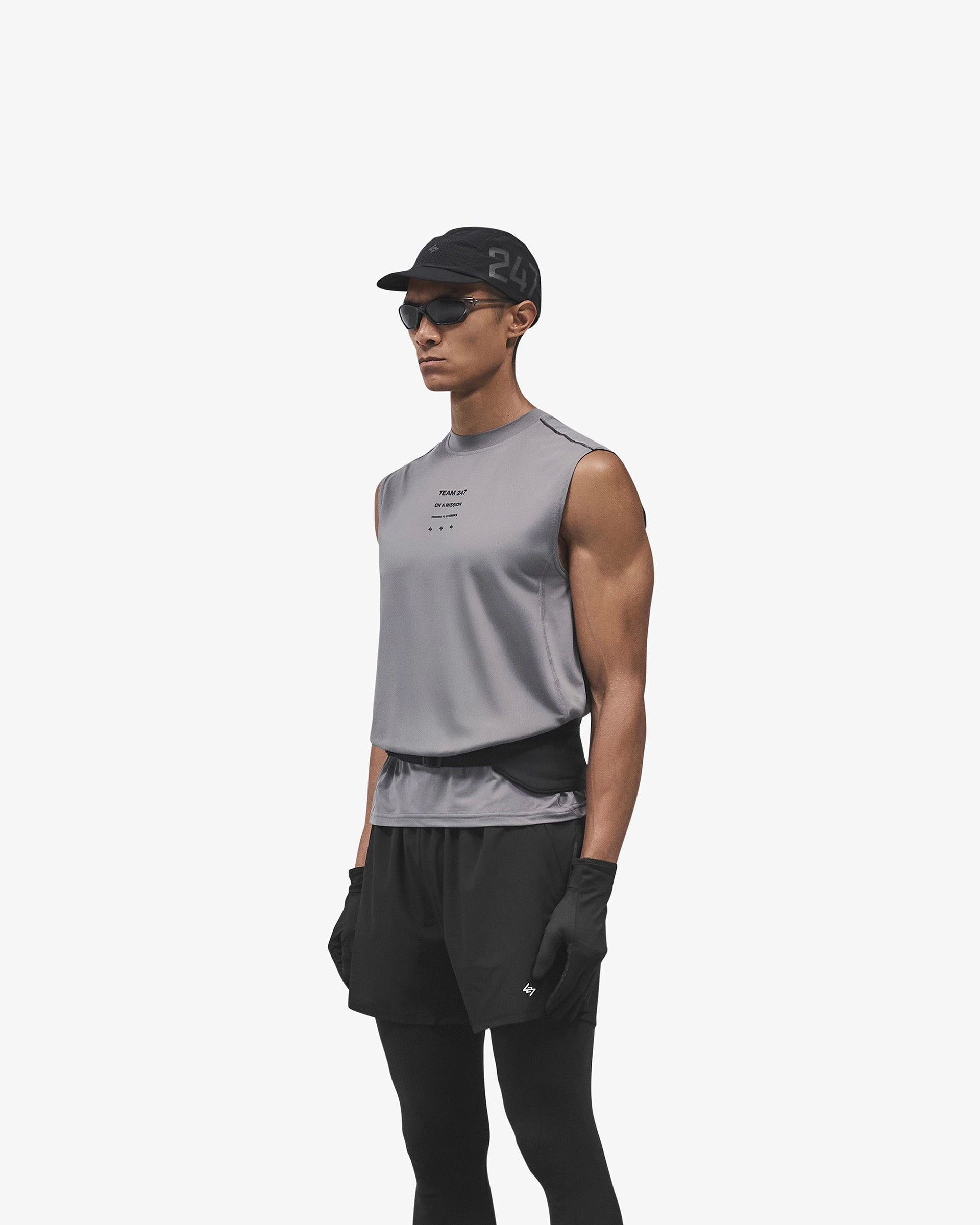 247 Trail Tank - Steel Casual Vibes Anti microbial coating