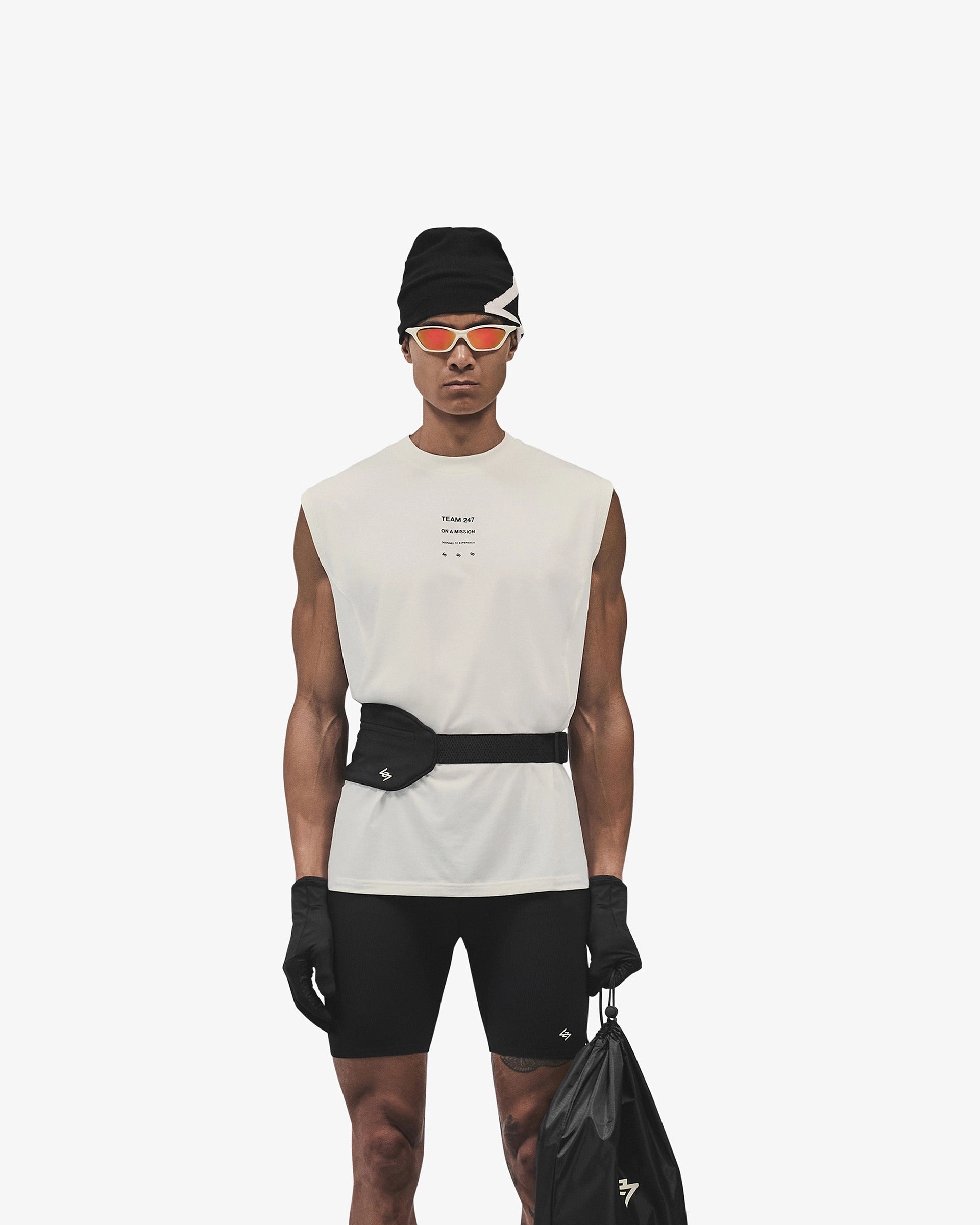 247 Uprising Oversized Tank - Flat White MicroPiqueKnit Light Layer