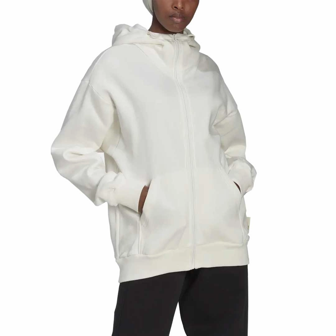 Thermal Lining Tech adidas - Women's Studio Lounge Fleece Full-Zip Hoodie (HC6386)