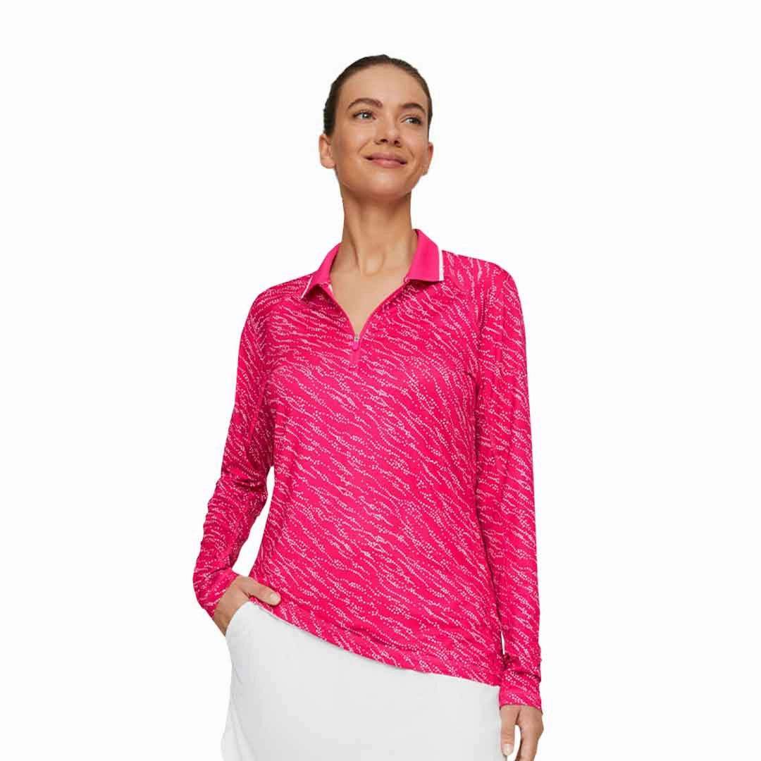 Puma - Women's YouV Whitewater Long Sleeve Polo (539036 02) Stowable Hood