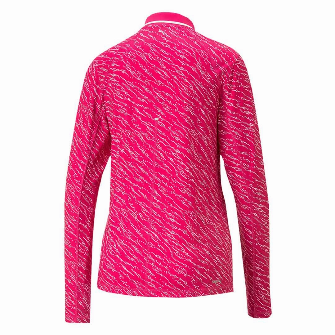 Puma - Women's YouV Whitewater Long Sleeve Polo (539036 02) Reflective Safety Trim Layer Friendly Shape