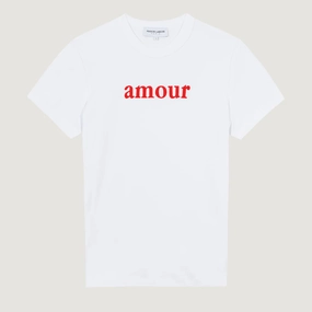 Ventilated Mesh Panels Double Needle Stitching "Amour" Montherlant T-Shirt (White)