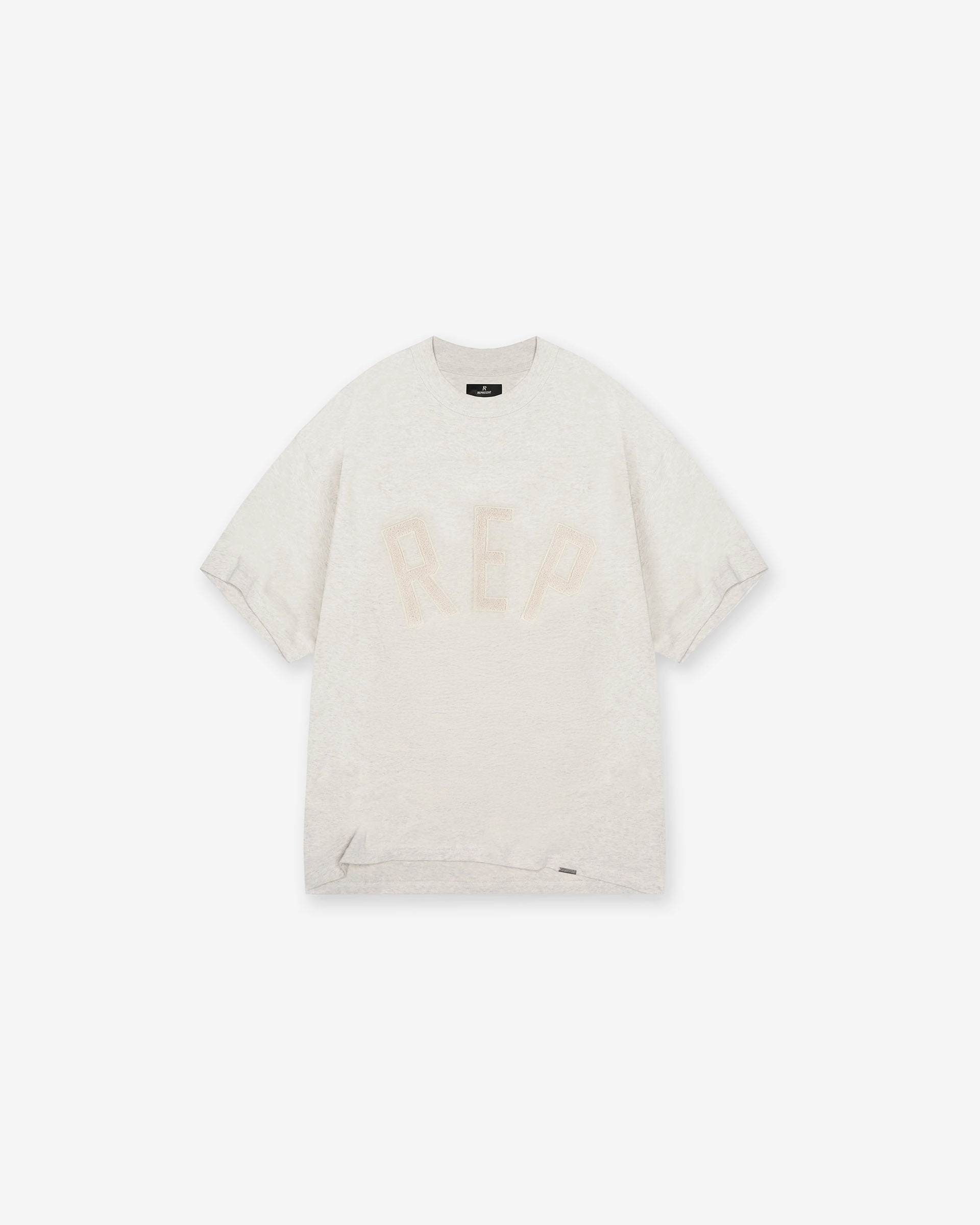 Rep Applique T-Shirt - Cream Marl Yoga flexibility