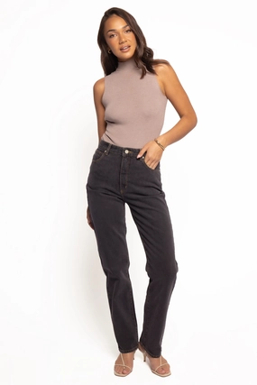 tailored look Abrand 94 High Straight Jeans - Cara Washed Black