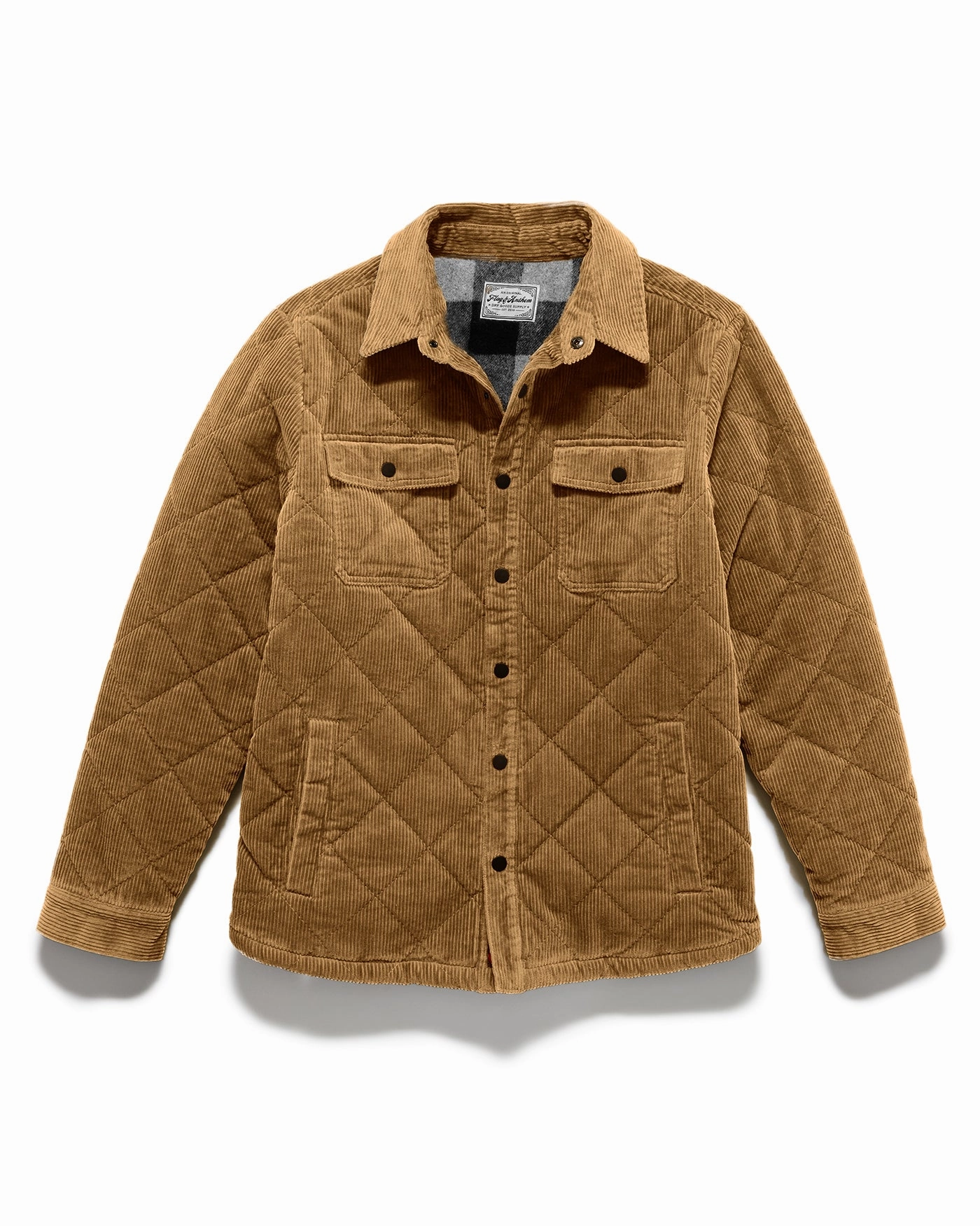 Glow In The Dark Accents Odor Resistant Lining WILBUR FLANNEL-LINED QUILTED CORDUROY JACKET