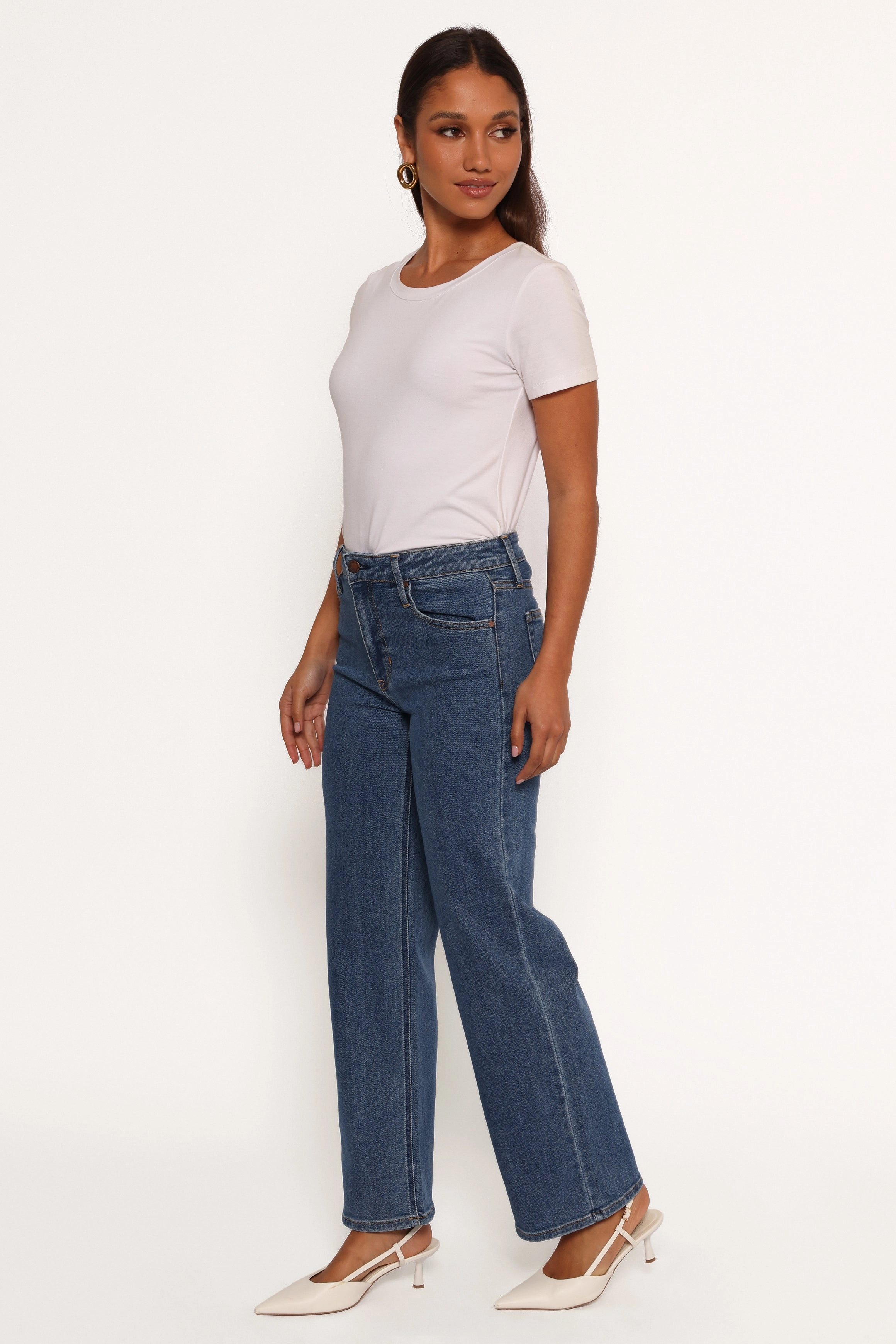 Just Black Uncut Straight Leg Jean - Dark Denim Modern Silhouette Weekend Wear