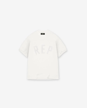 Rep Applique T-Shirt - Flat White Comfortable Shape