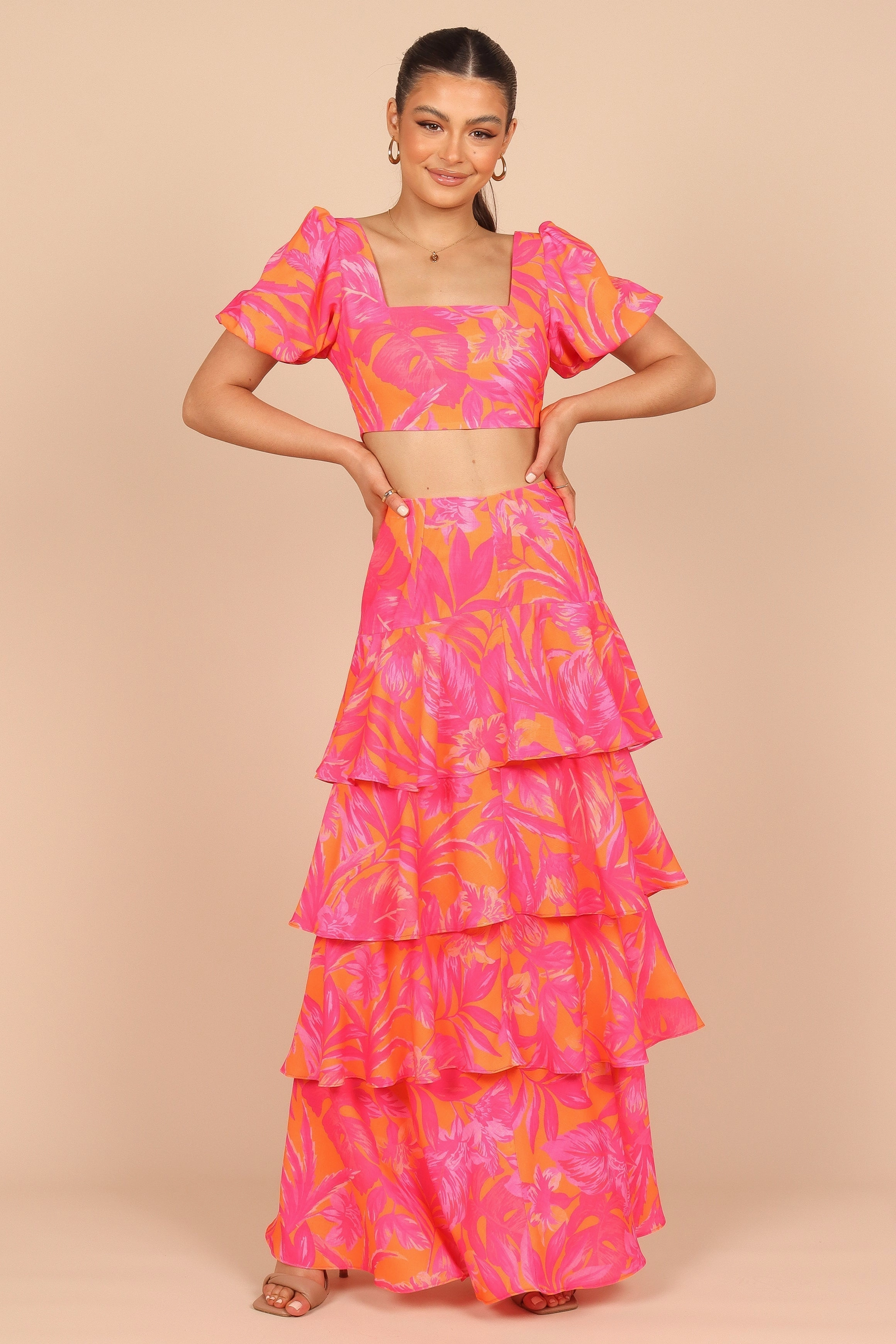 Modern Tones Addison Maxi Skirt - Pink Tropics