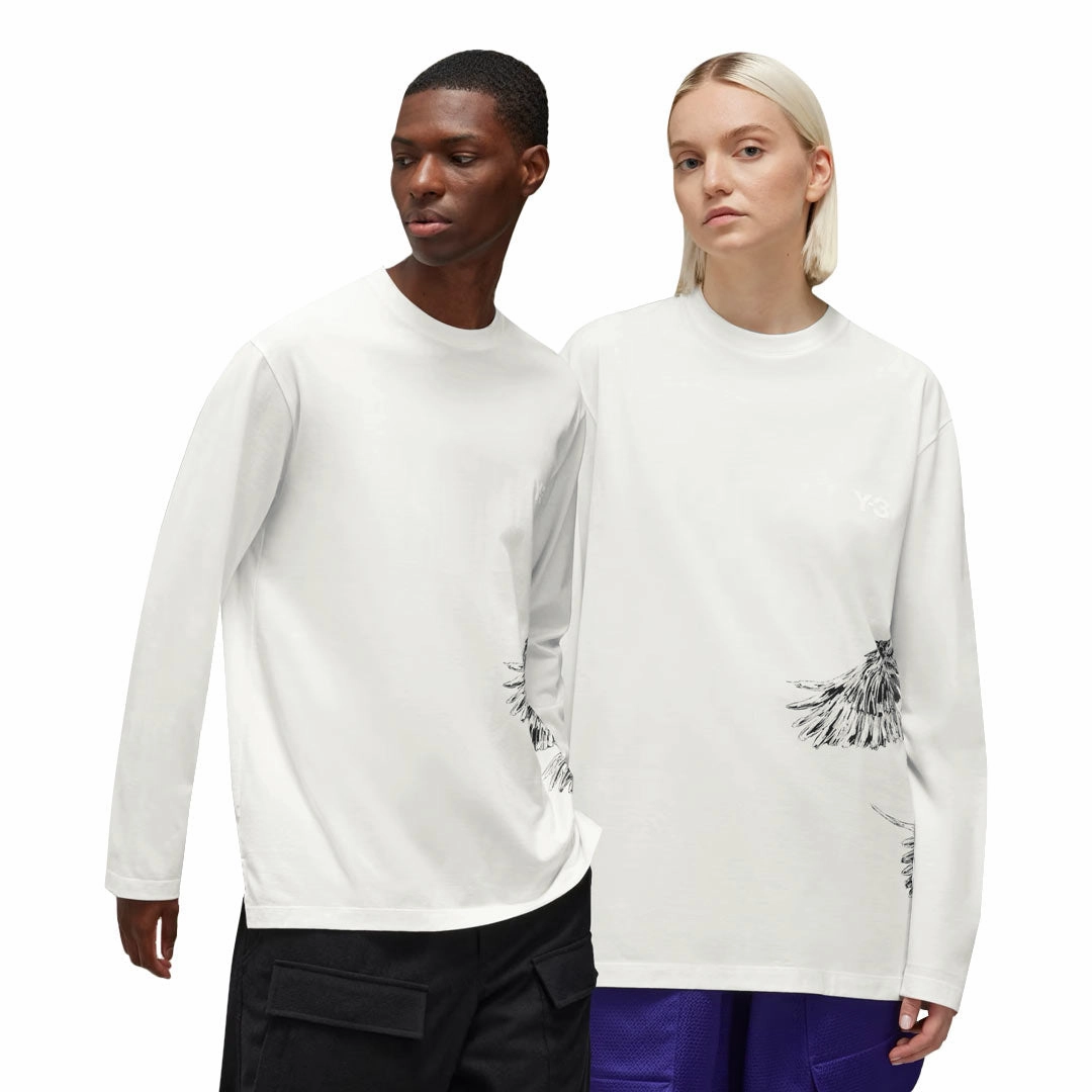 Poly Blend adidas - Unisex adidas x Y-3 Graphic Long Sleeve T-Shirt (IX0404)