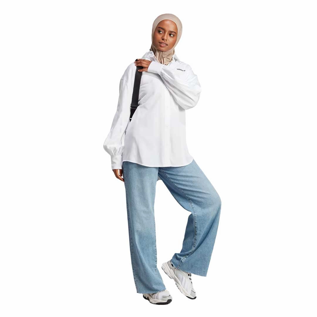 WaterRepellentFabric Softshell Material adidas - Women's 3-Stripes OS Shirt (IR9790)