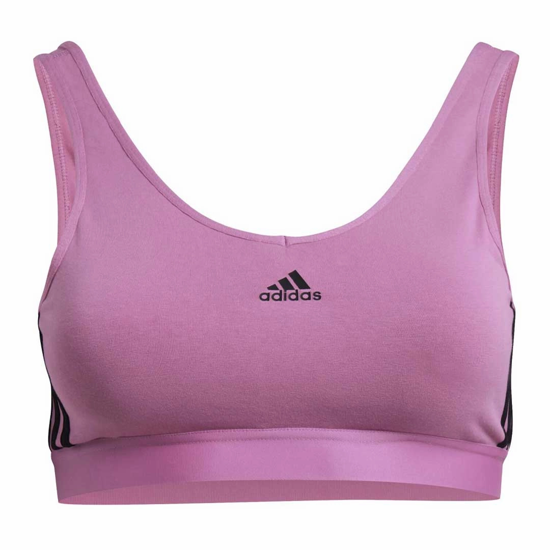 adidas - Women's 3-Stripes Sports Bra (HL4453) Magnetic Closure Soft Shell