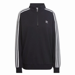 Multi pockets Clean Fit Design adidas - Women's Adicolor Trefoil 1/4 Zip Sweatshirt (II6087)