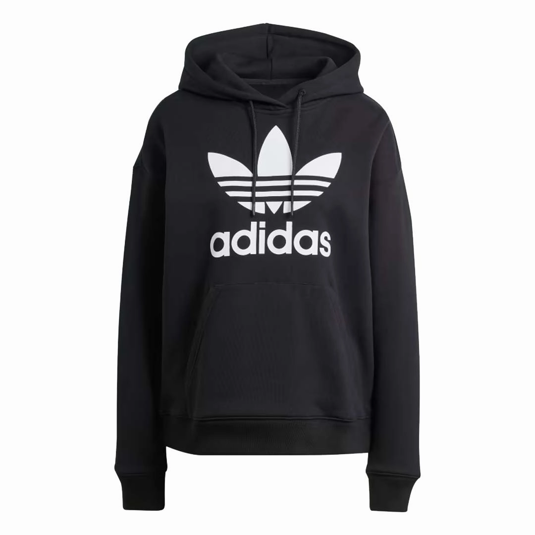 Flexible Zipper Guards Temperature control adidas - Women's Adicolor Trefoil Hoodie (IK4058)