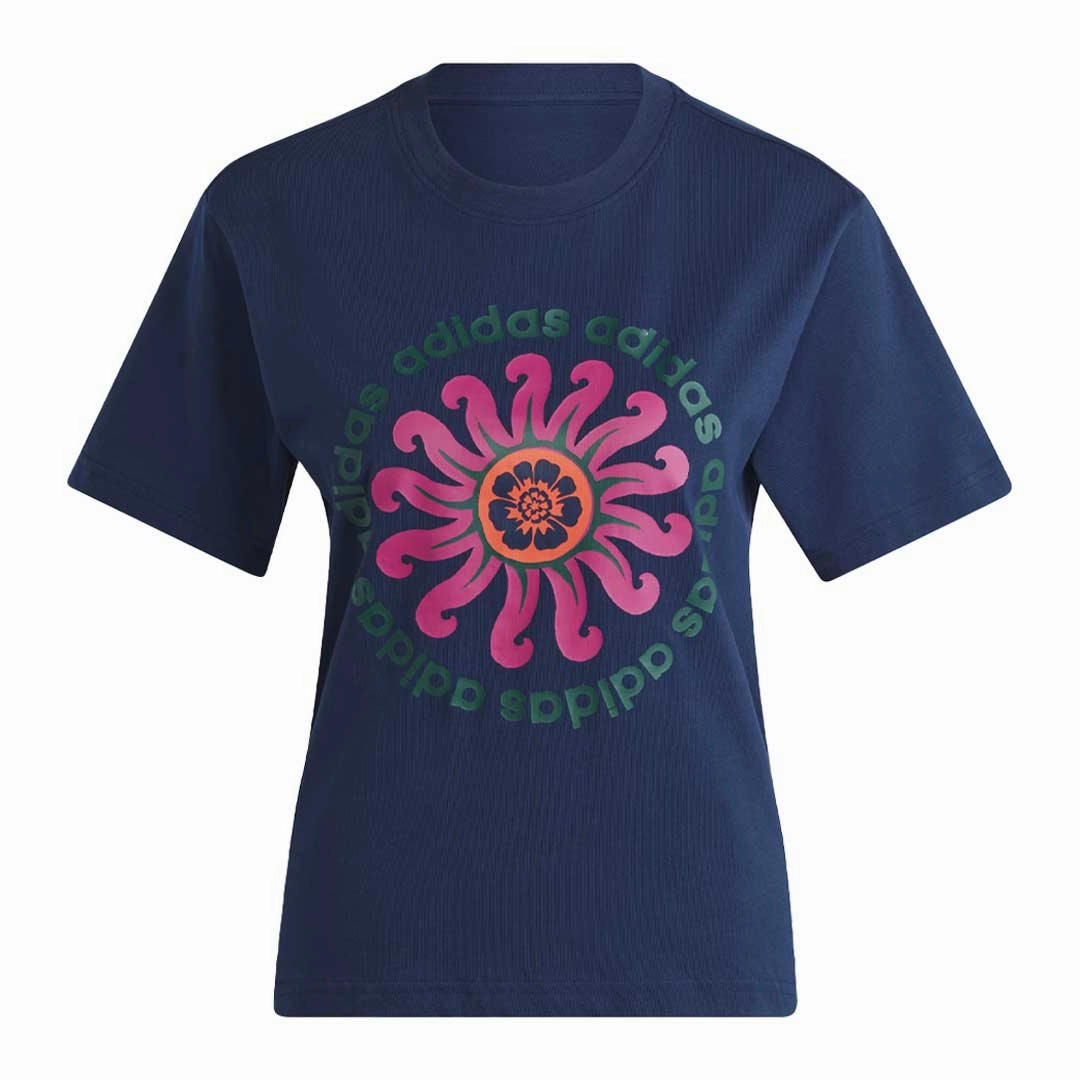 High Collar Windguard MoistureWickingLining adidas - Women's adidas x Farm Rio Graphic T-Shirt (IM2390)