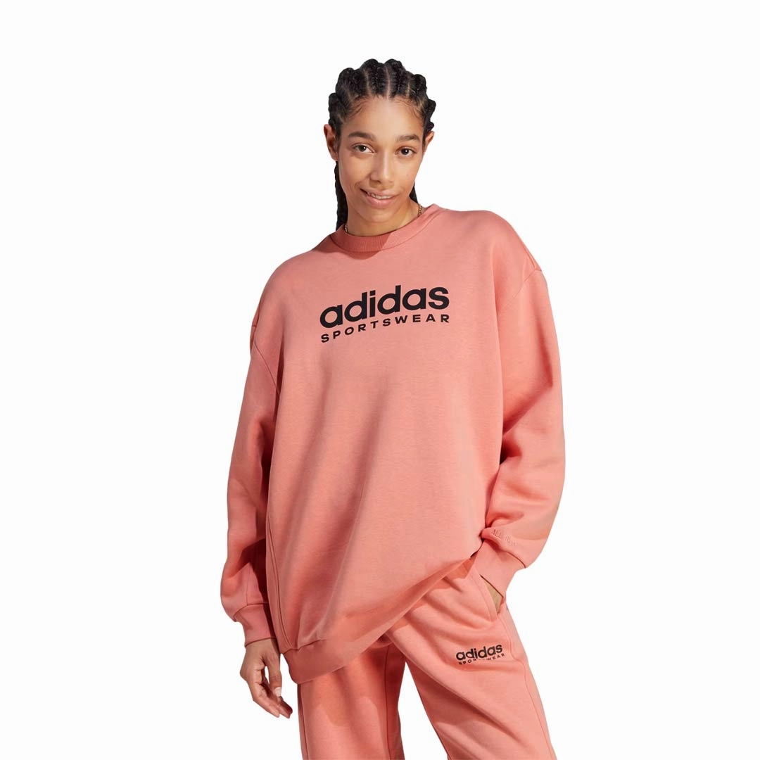 adidas - Women's All SZN Fleece Graphic Sweatshirt (IL3242) Hypoallergenic Padding