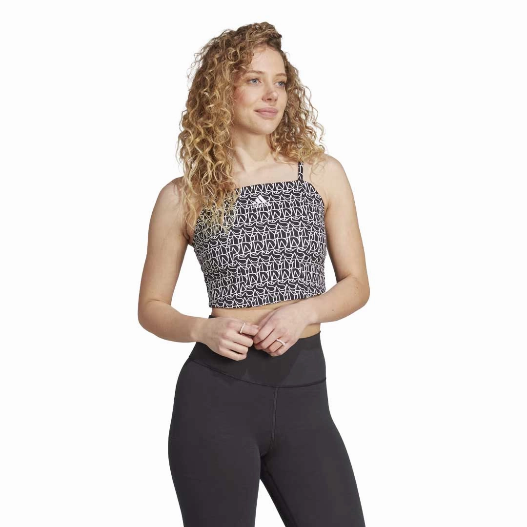 adidas - Women's Allover Graphic Tank Top (IC1538) Practical Everyday Fit Lightweight Packability
