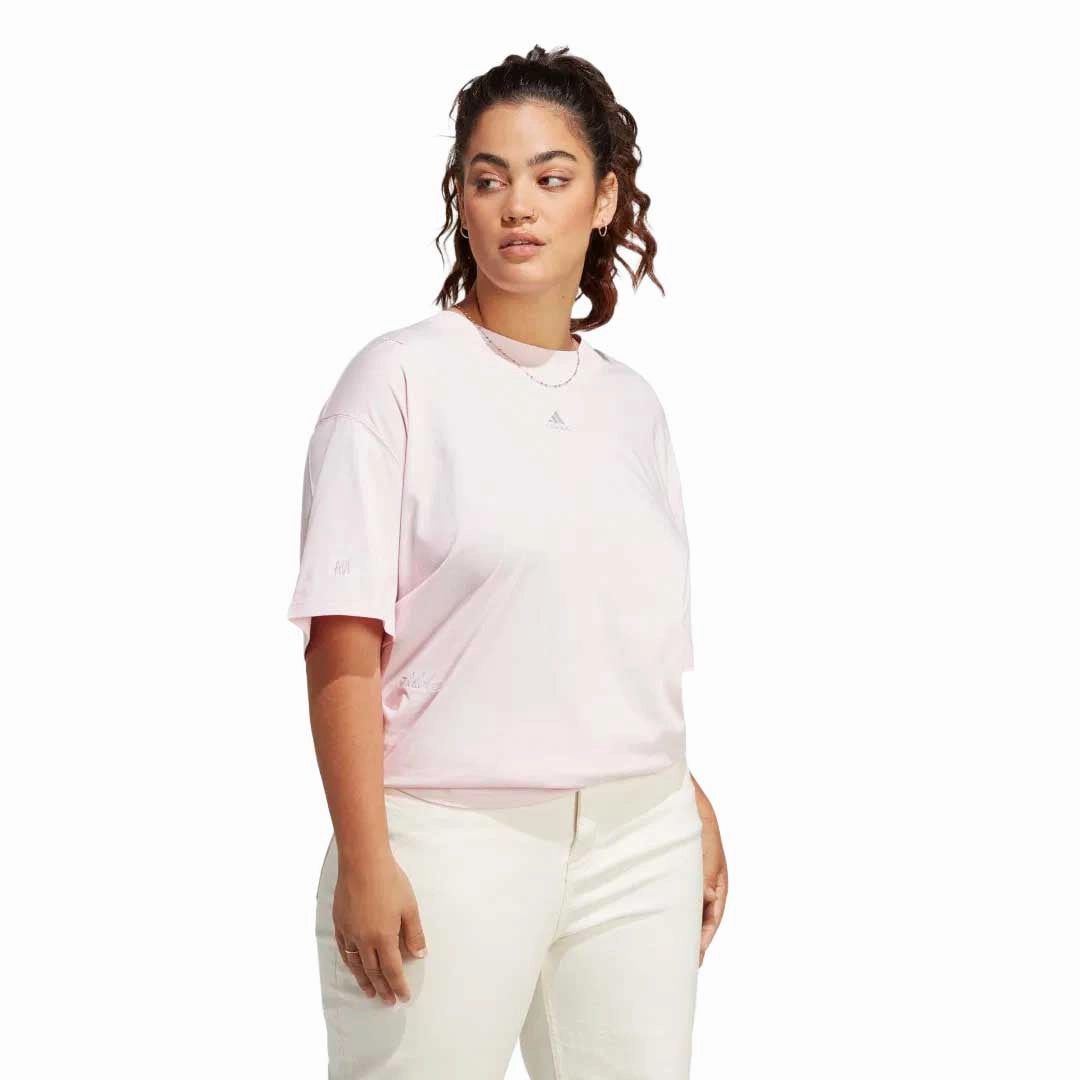 adidas - Women's Bluv Boyfriend T-Shirt (Plus Size) (IC8690) Ergonomic Shoulder Cut