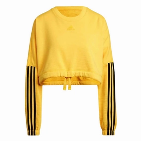 Classic Casual Look Ergonomic Shoulder Cut adidas - Women's Dance Crop Versatile Sweatshirt (IC6688)