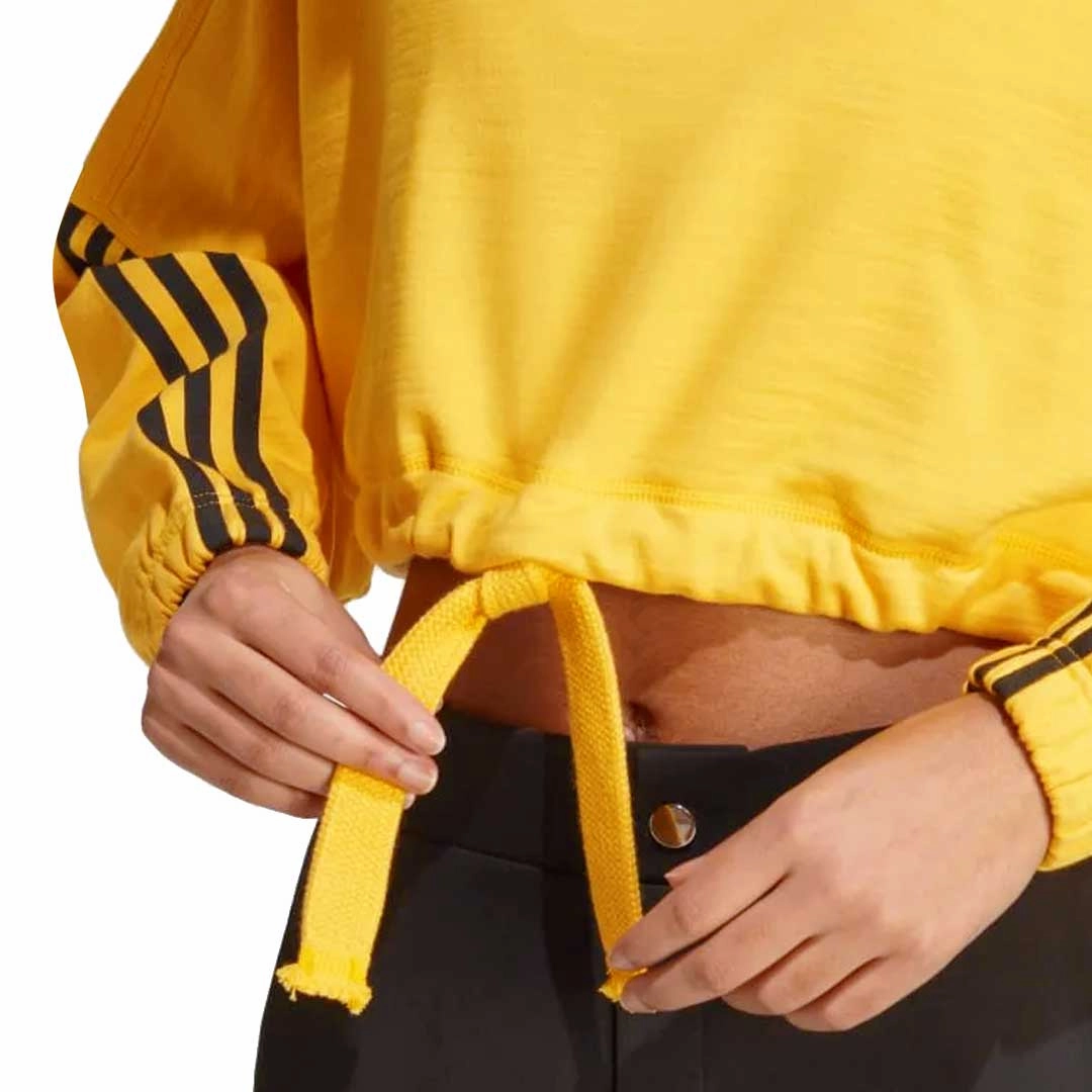 adidas - Women's Dance Crop Versatile Sweatshirt (IC6688) Temperature Regulating Button Fastenings