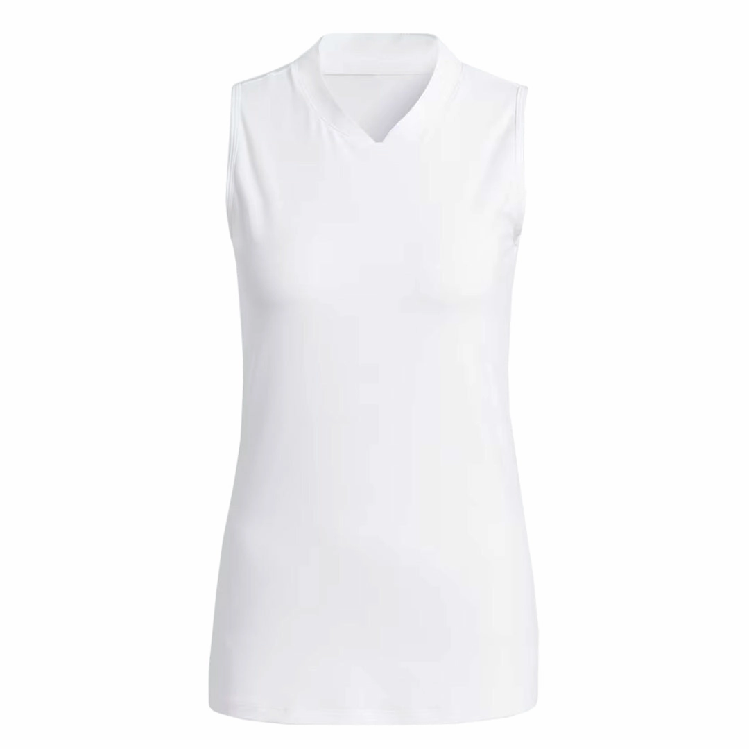adidas - Women's Embossed Sleeveless Polo (HY7170) Ventilation Vents