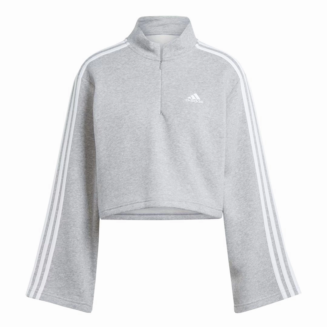 adidas - Women's Essentials 3-Stripes 1/4 Zip Sweatshirt (IM0216) Reinforced Shoulder Panels