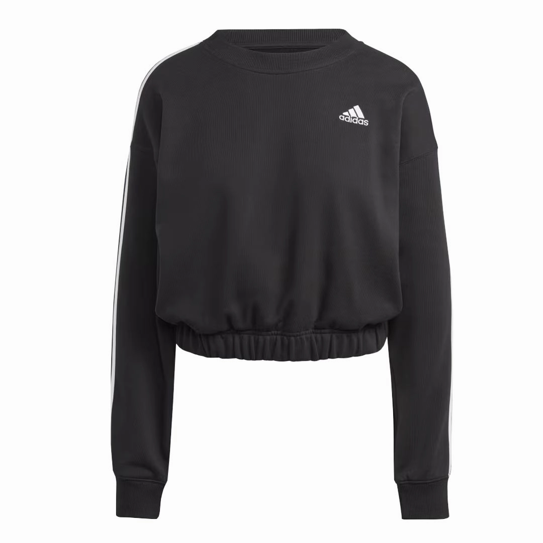 Collapsible Packable Style Soft Cover adidas - Women's Essentials 3-Stripes Crop Sweatshirt (HR4926)