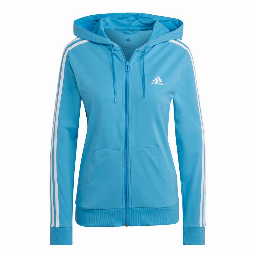 adidas - Women's Essentials 3-Stripes Full-Zip Hoodie (HL2057) Fashion Event