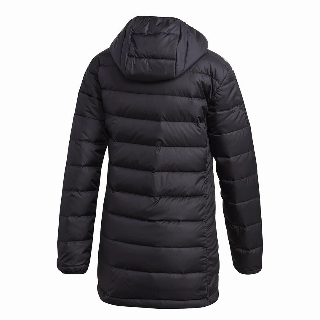 Non Irritating Lining High Collar Options adidas - Women's Essentials Light Down Hooded Parka Jacket (GH4590)