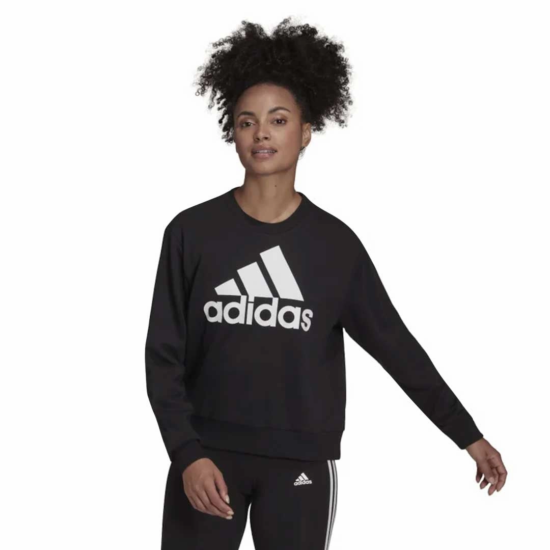 Sleek Casual Thick Insulation adidas - Women's Essentials Logo Loose Sweatshirt (HD1757)
