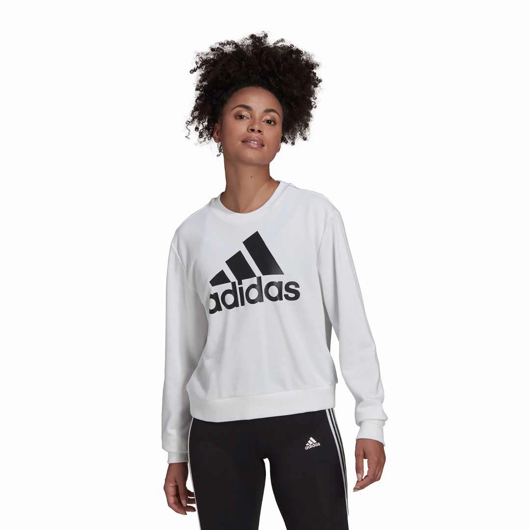 Bonded Seam Technology Non Restrictive Silhouette adidas - Women's Essentials Logo Loose Sweatshirt (HD1783)