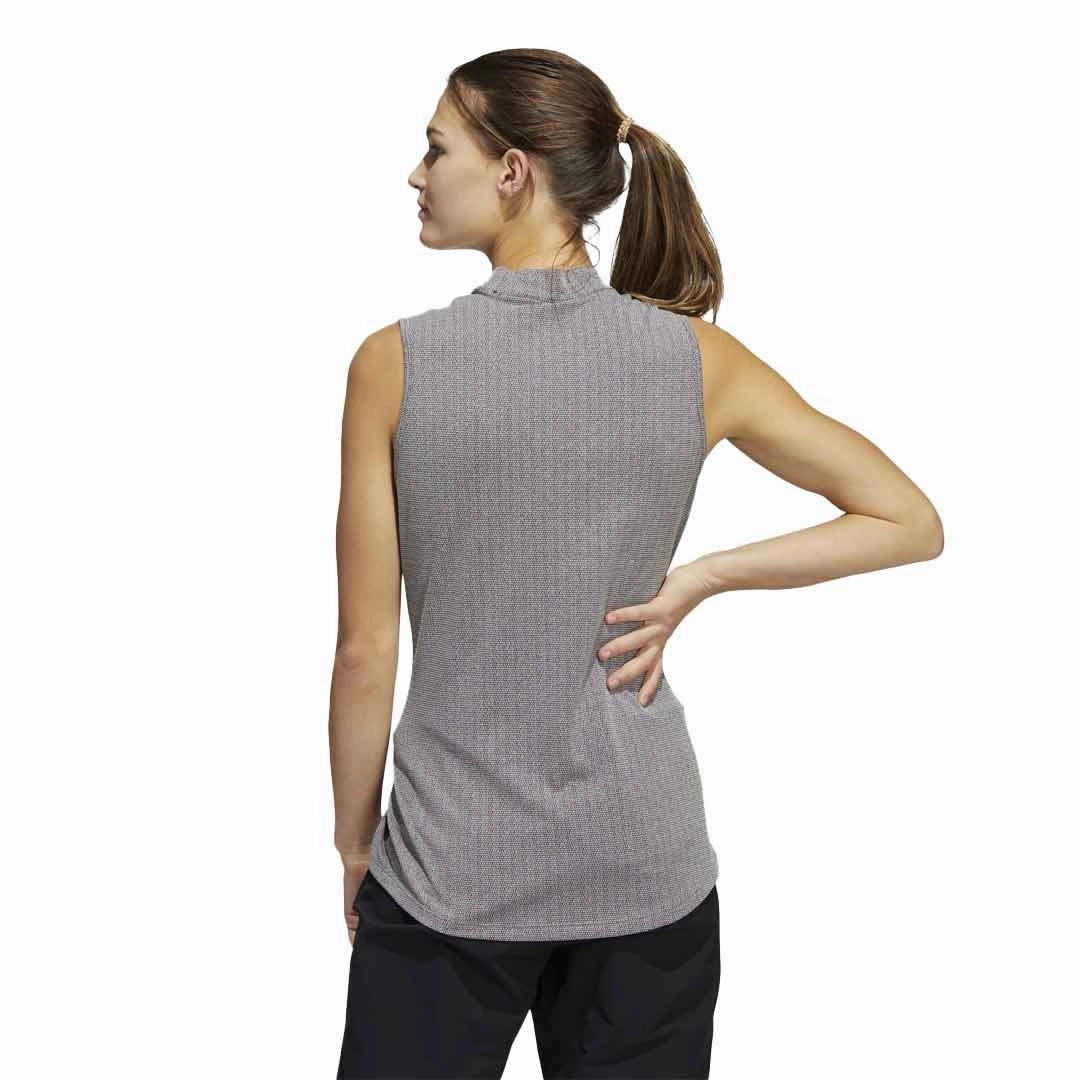 adidas - Women's Essentials Mock Neck Sleeveless Polo (HA3480) WaterResistantFabric