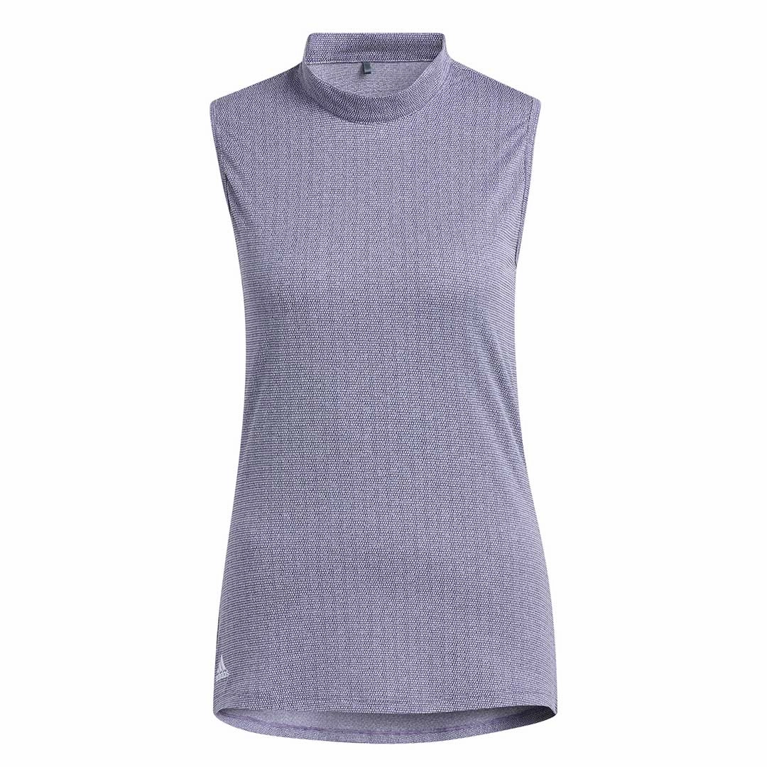 adidas - Women's Essentials Mock Neck Sleeveless Polo (HA3485) Crisp Detail