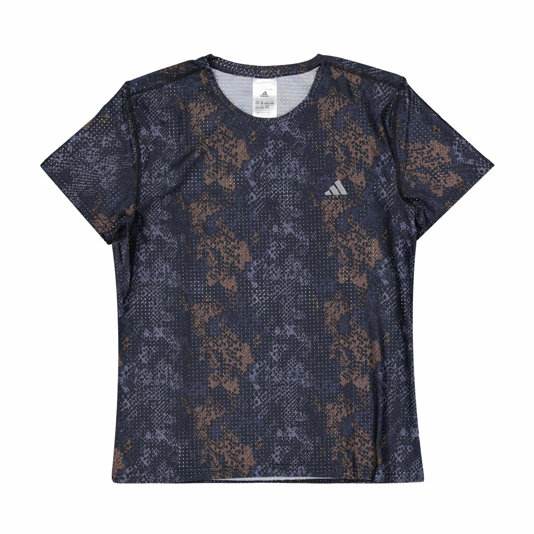 adidas - Women's Fast All Over Print Running T-Shirt (HM4318) Moisture Wicking Lining