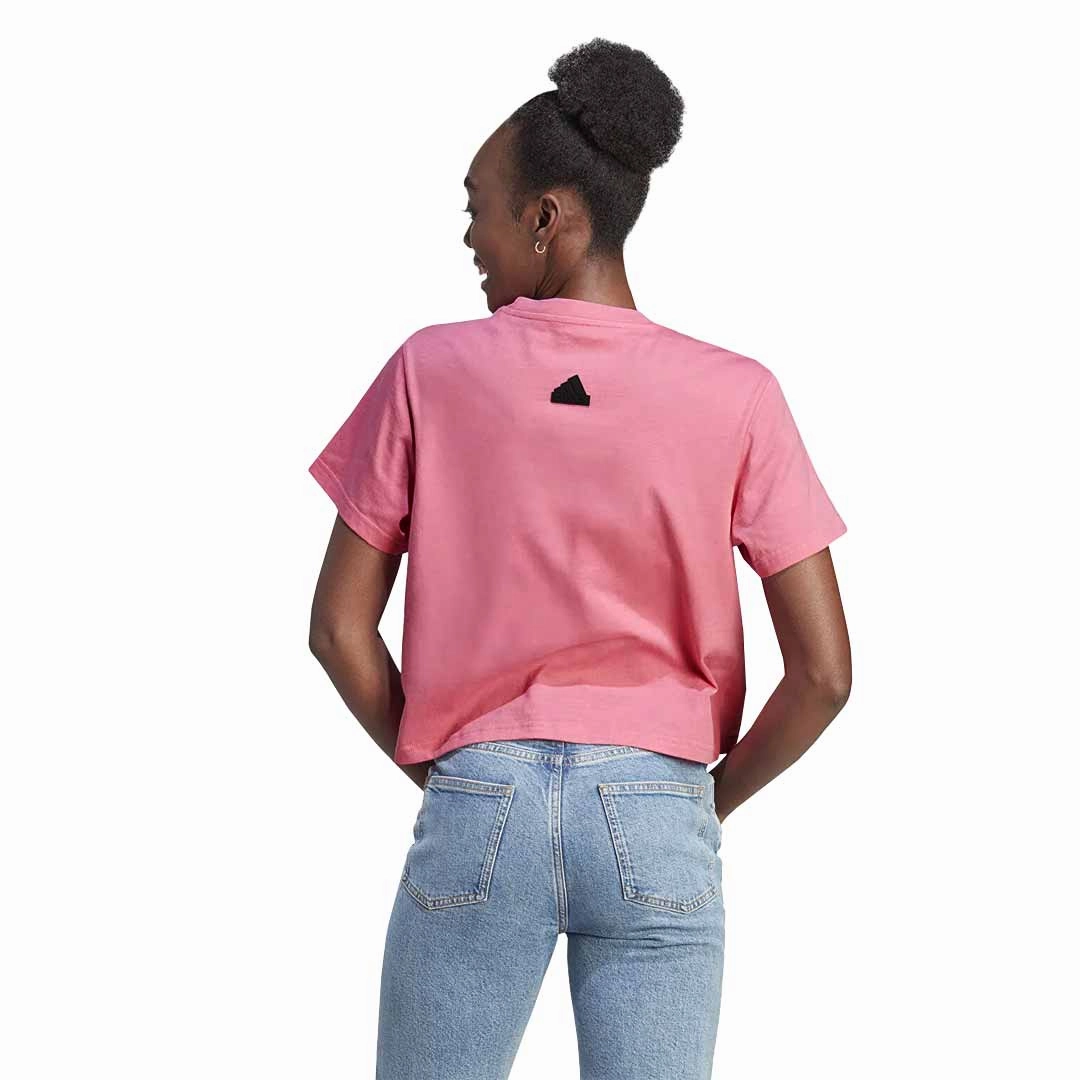 adidas - Women's Future Icons Graphic Crop T-Shirt (II6074) Lightweight Polyester Blend Quick Dry Coating