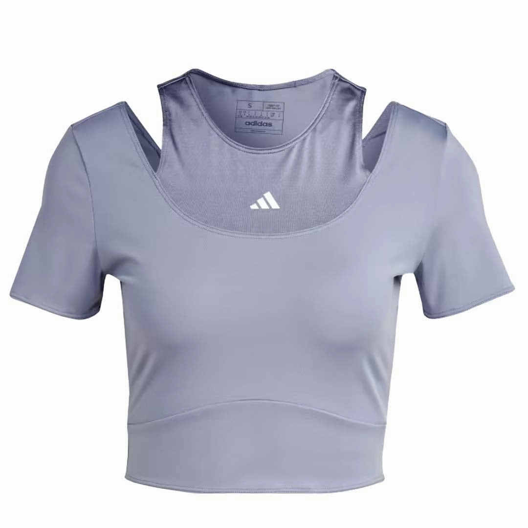Airy Cloth Minimalist Style adidas - Women's HIIT Crop Training T-Shirt (IB8599)