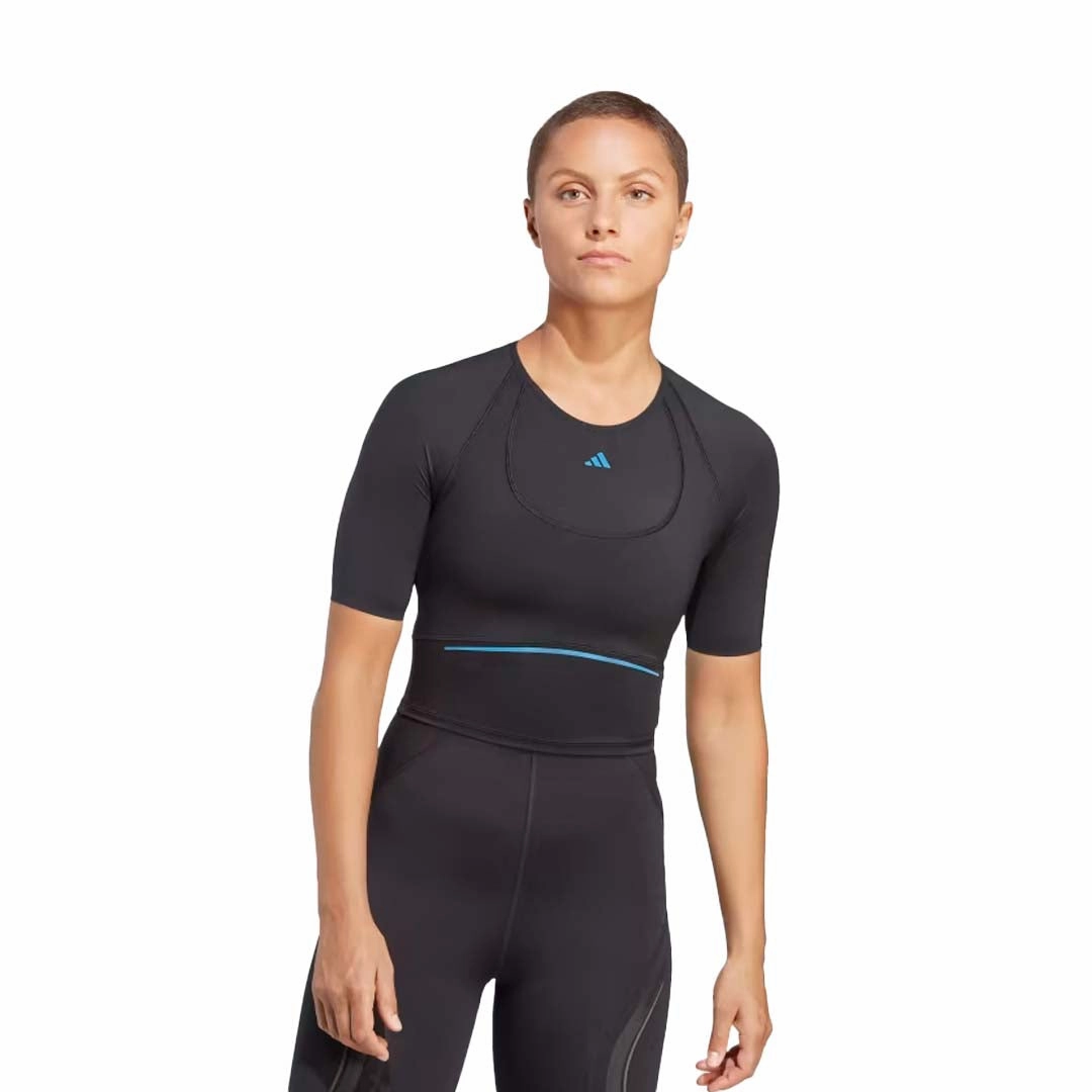 adidas - Women's HIIT Heat.Rdy Training Crop T-Shirt (HN5556) Adjustable Belt All Season Adaptability