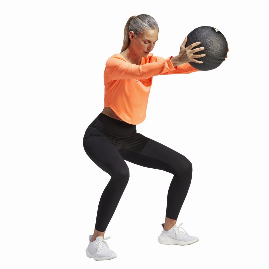 adidas - Women's Hyperbright Training Long Sleeve T-Shirt (IL6617) Stretch Weave Fabric Street Explorer Fit