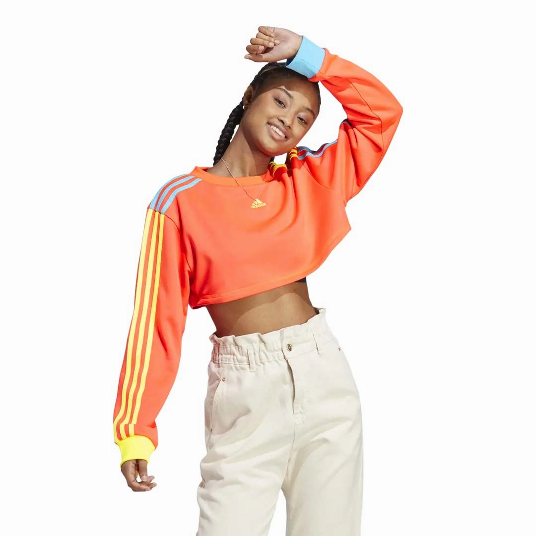 adidas - Women's Kidcore Cropped Sweatshirt (IK7067) Snag Free Knit