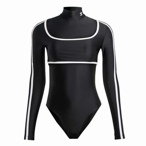 adidas - Women's Long Sleeve Bodysuit (IC5577) Stand Collar