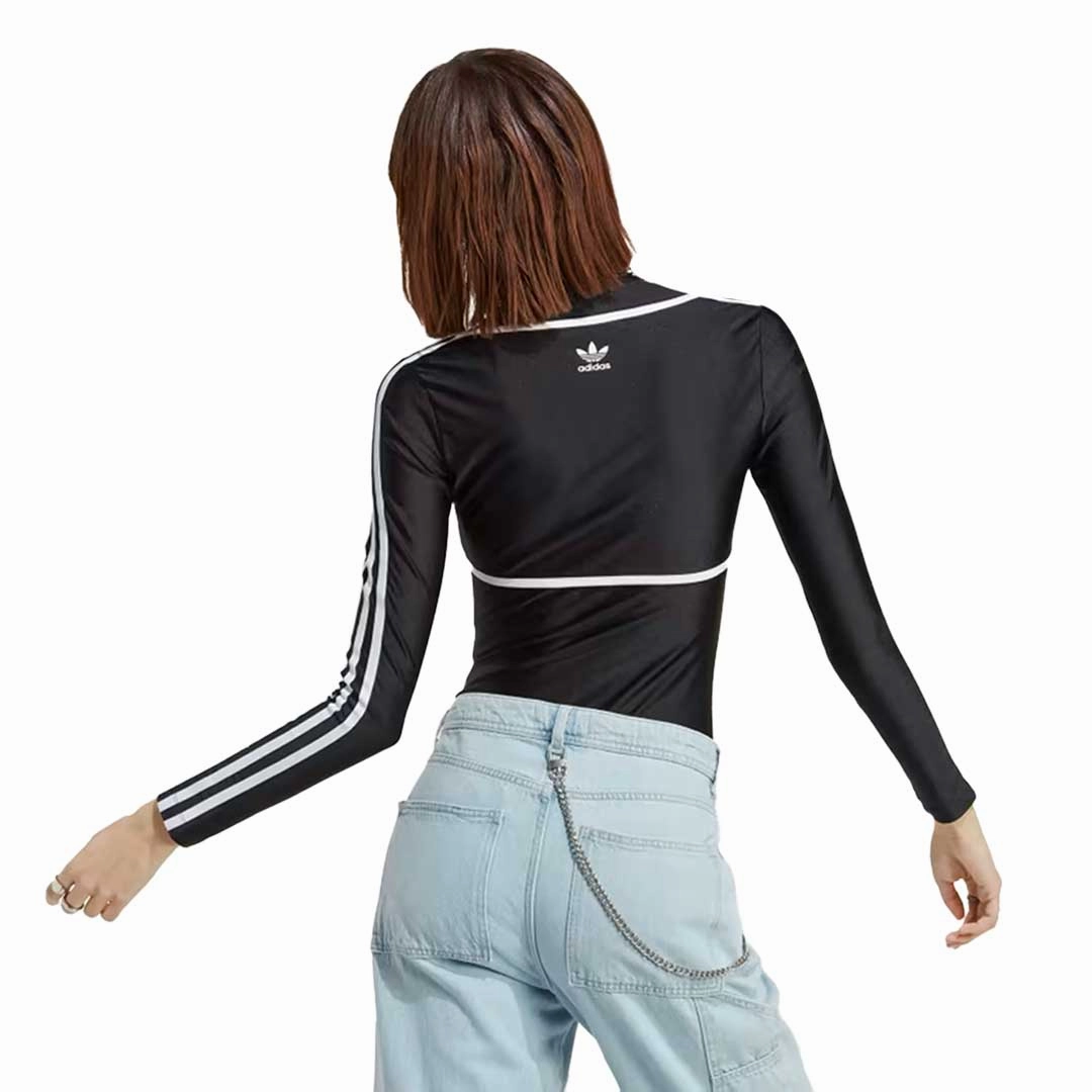 Soft Interior Brushing Wrinkle Free Fabric adidas - Women's Long Sleeve Bodysuit (IC5577)